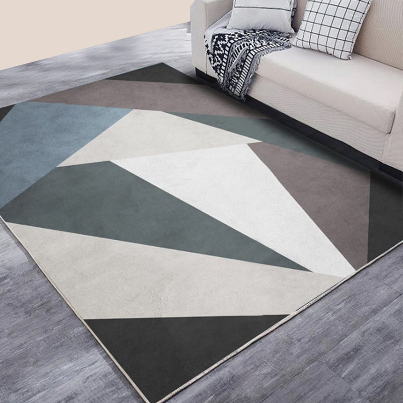 Pastel Colorblock Indoor Rug Polypropylene Modernism Carpet Anti-Slip Backing Rug for Home