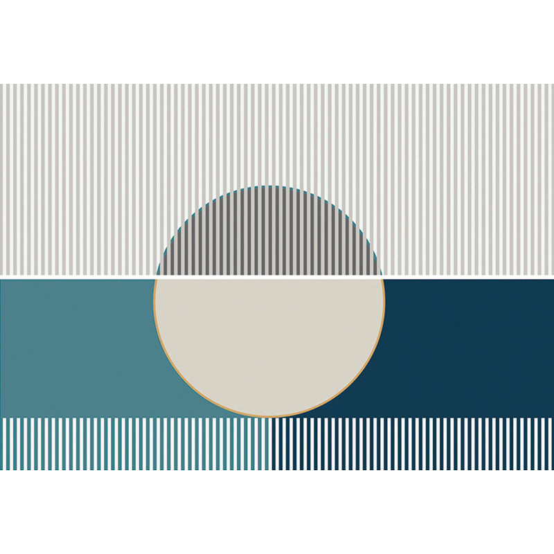 Trendy Nordic Style Rug Multi-Color Geometry Carpet with Stripes Washable Indoor Rug for Home