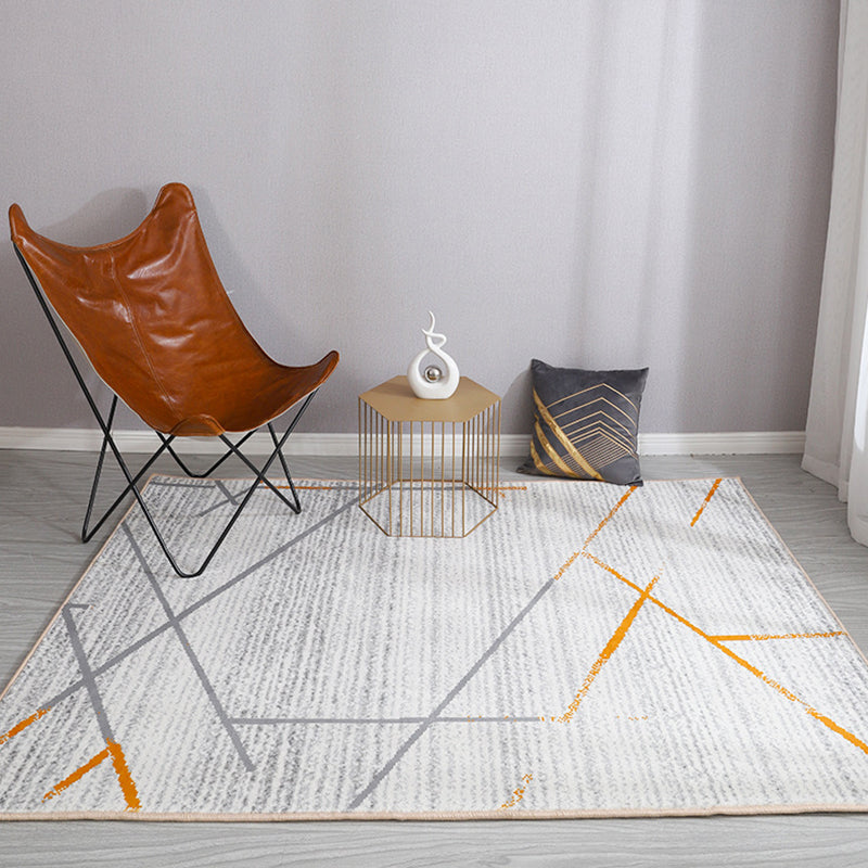 Minimalist Living Room Rug Pastel Geometric Indoor Rug Synthetics Washable Non-Slip Carpet