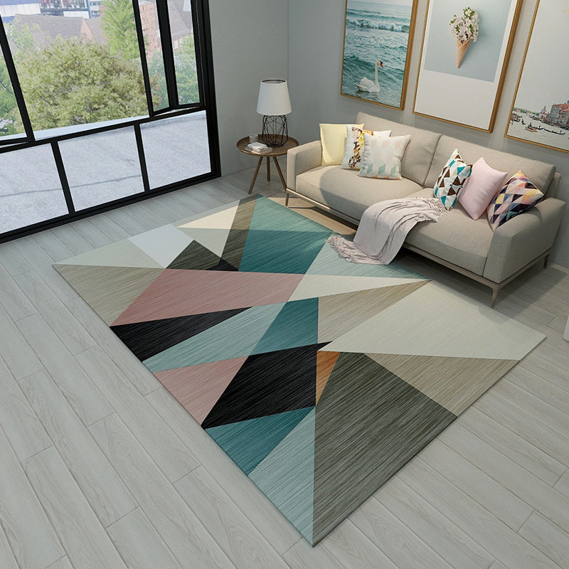 Nieuwheid Geometrisch patroon Patchwork Rug Multi-gekleurde moderne tapijt polypropyleen Anti-slip Tapijt voor woonkamer
