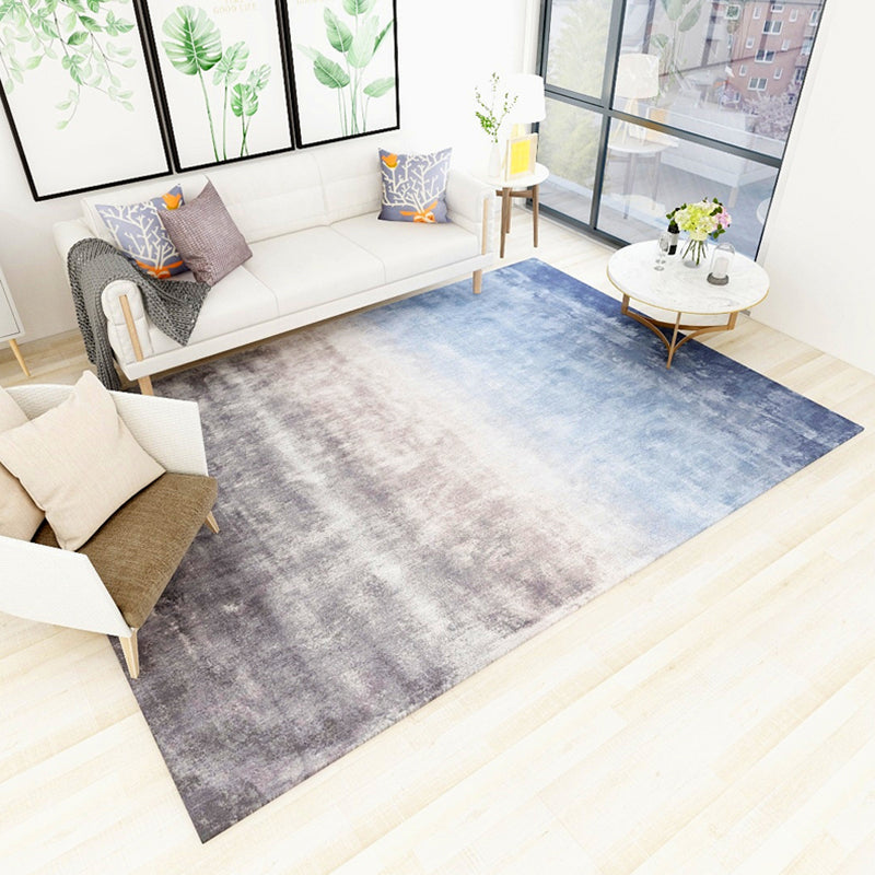 Pastel Ombre Area Rug Polypropylene Minimalist Rug Anti-Slip Backing Pet Friendly Carpet for Living Room