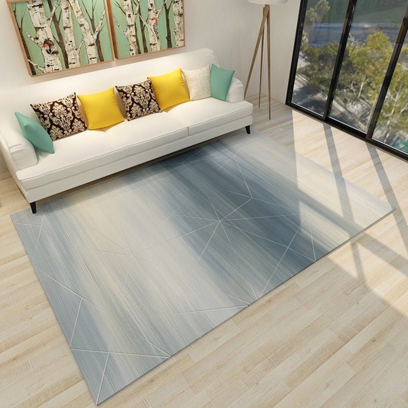 Pastel Ombre Area Rug Polypropylene Minimalist Rug Anti-Slip Backing Pet Friendly Carpet for Living Room