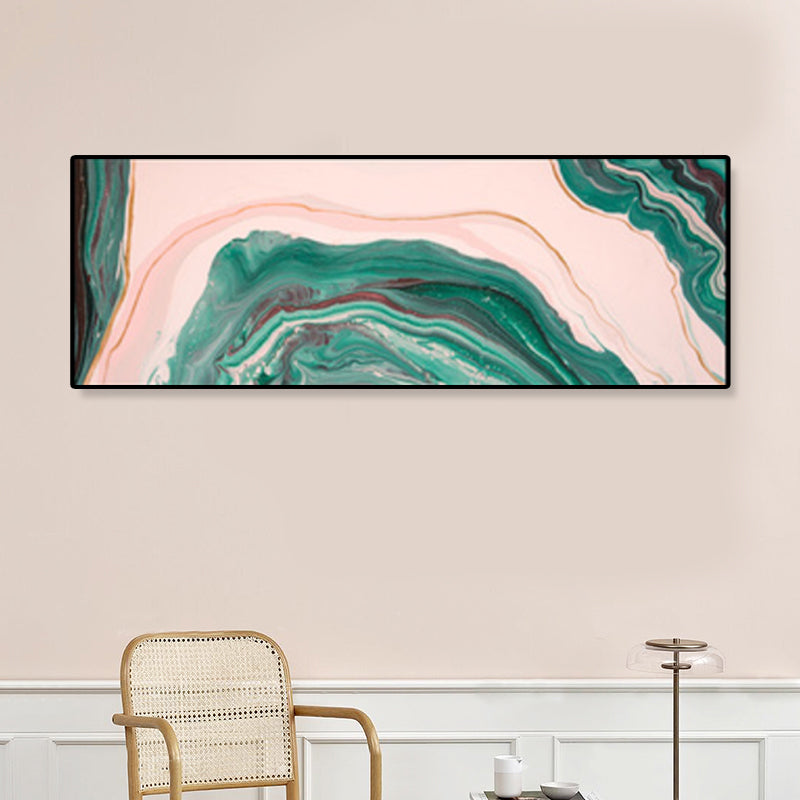Nordic Flows Pattern Wall Art Soft Color Abstract Canvas Print for House Interior