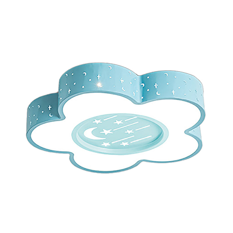 Sous-teinte LED basse LED Ceiling Mount Light avec Moon and Star Cartoon Metal Ceiling Fixture for Kid