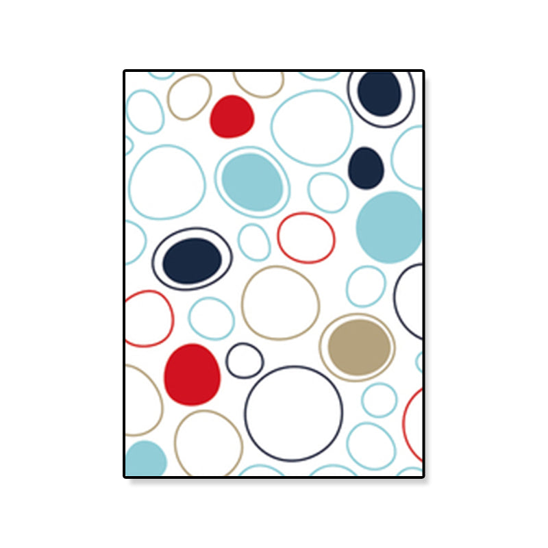 Geometrical Wall Art Nordic Lovely Bubbles Canvas Print in White for Living Room