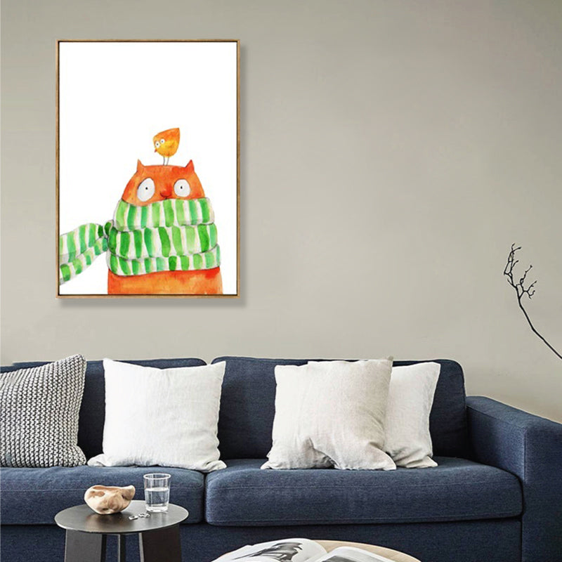 Dessin imprimé Animal toile Art couleur Pastel dessin animé décoration murale pour chambre d'enfants