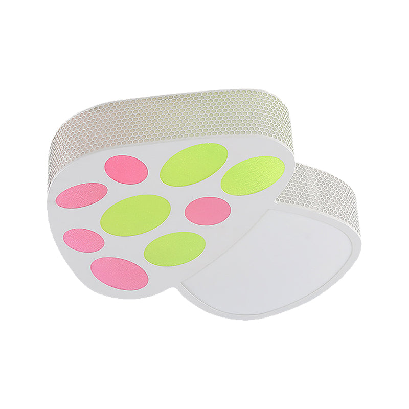 Mushroom Flush Mount Lighting Cartoon Acrylic LED White Close to Ceiling Lamp in Warm/White Light