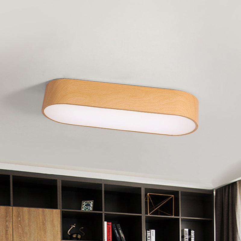 Luminaire encastré LED elliptique pour enfants, finition acrylique rouge/jaune/bleu proche du plafonnier