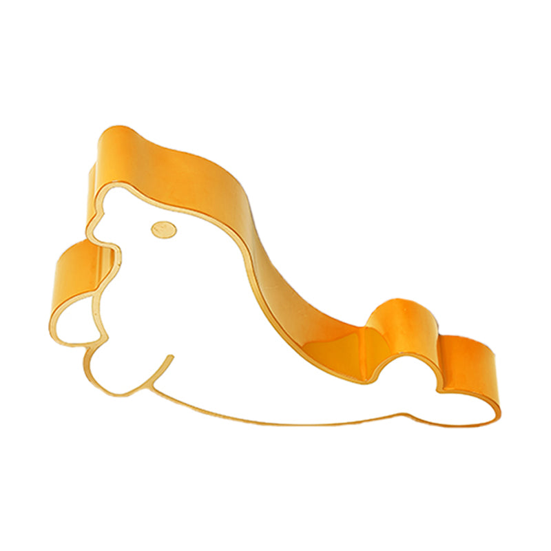 Seal Acrylic Ceiling Fixture Kids Style Red/Blue/Green LED Flush Mount Lighting for Drawing Room