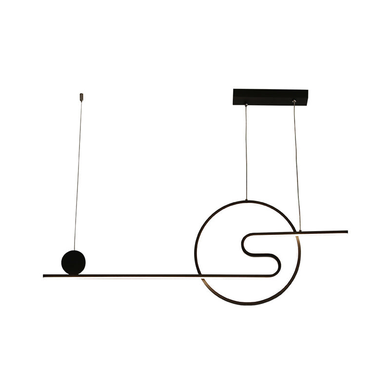 Sole e nuvola Design a pendente Minimal Acrilic Sala da pranzo LED LED LED Light in luce calda/bianca, bianco/nero/oro