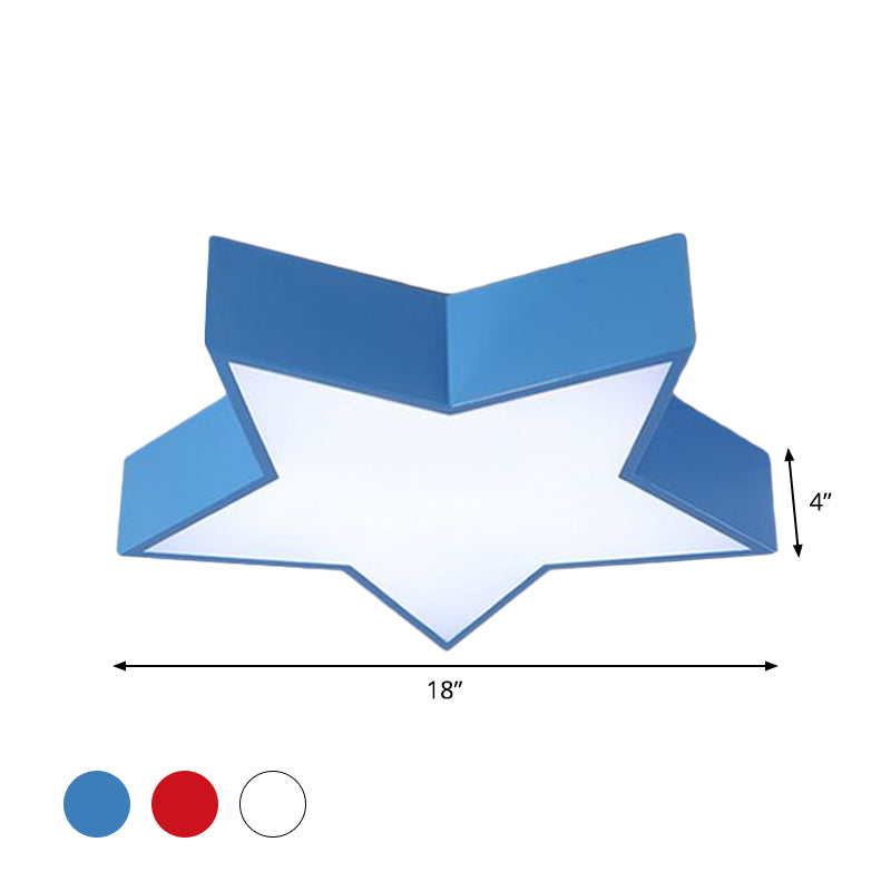 LED de montaje de LED de 5 estrellas con LED de montaje en blanco/rojo/azul cerca del dispositivo de iluminación de techo