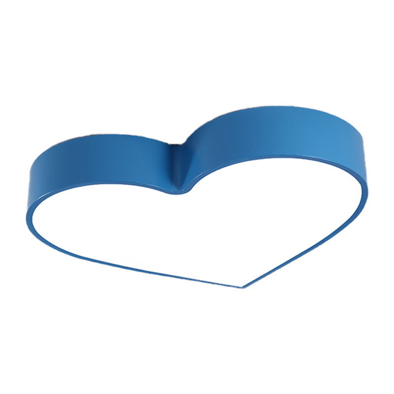 Plafonnier LED en forme de cœur aimant en acrylique, luminaire de plafond minimaliste en rouge/rose/bleu pour salon