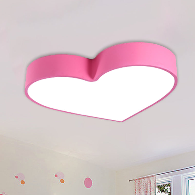 Plafonnier LED en forme de cœur aimant en acrylique, luminaire de plafond minimaliste en rouge/rose/bleu pour salon