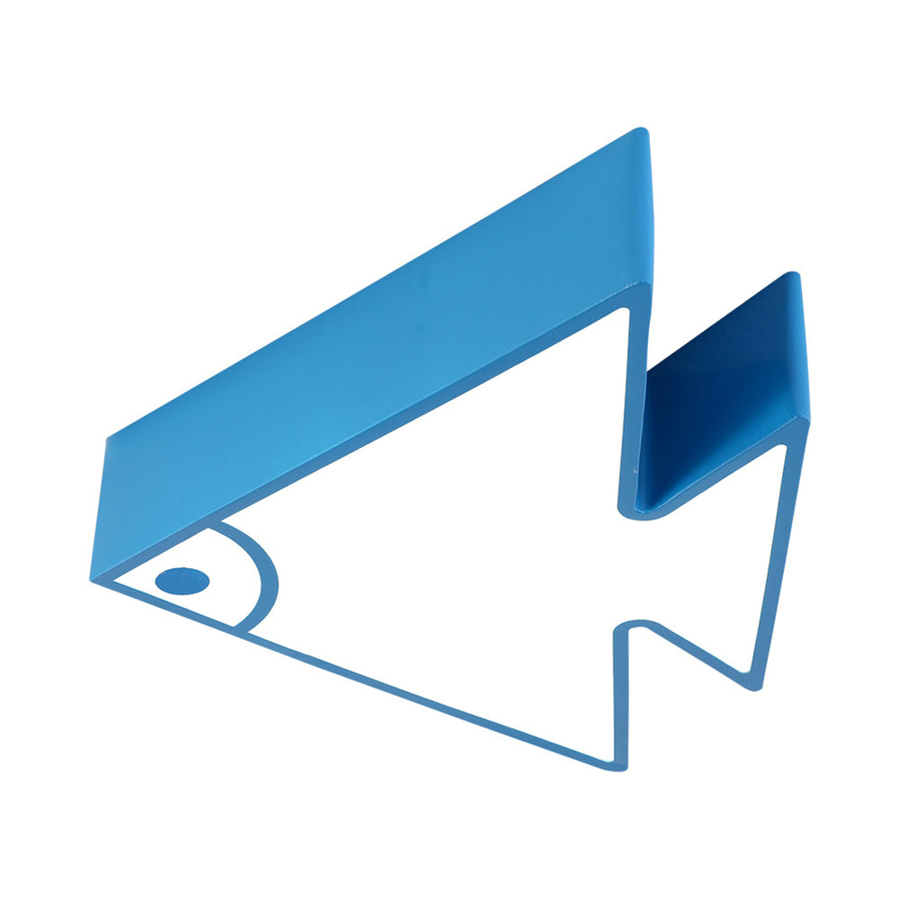 Cartoon Triangle Fish Ceiling Lamp Acrylic LED Flush Mount Light for Child Bedroom Living Room