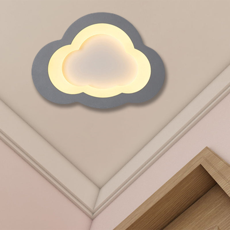 Preciosa nube, luz empotrada en el techo, luz LED acrílica moderna de montaje empotrado para sala de juegos