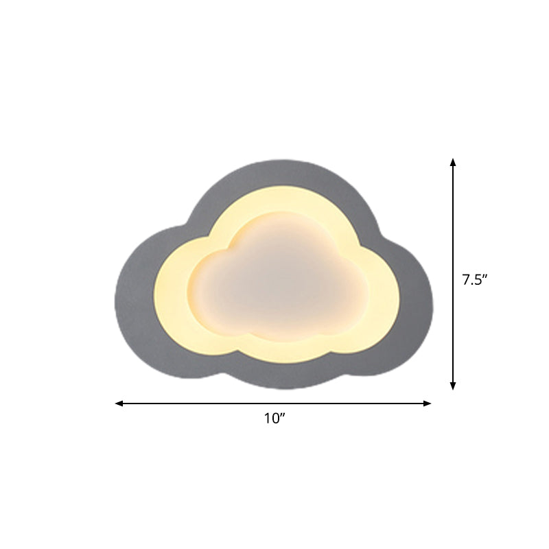 Preciosa nube, luz empotrada en el techo, luz LED acrílica moderna de montaje empotrado para sala de juegos