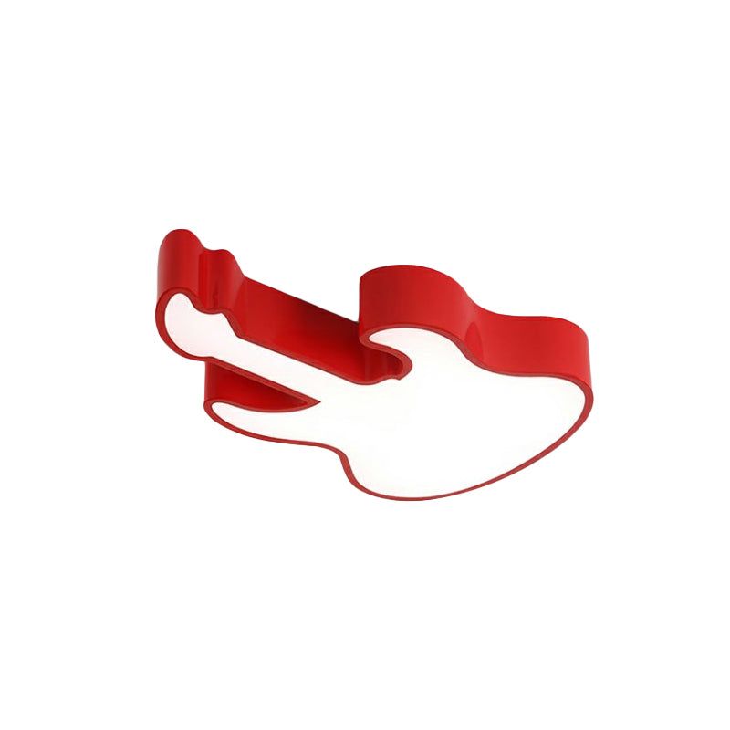 Guitare bébé chambre plafonnier acrylique enfants LED plafonnier