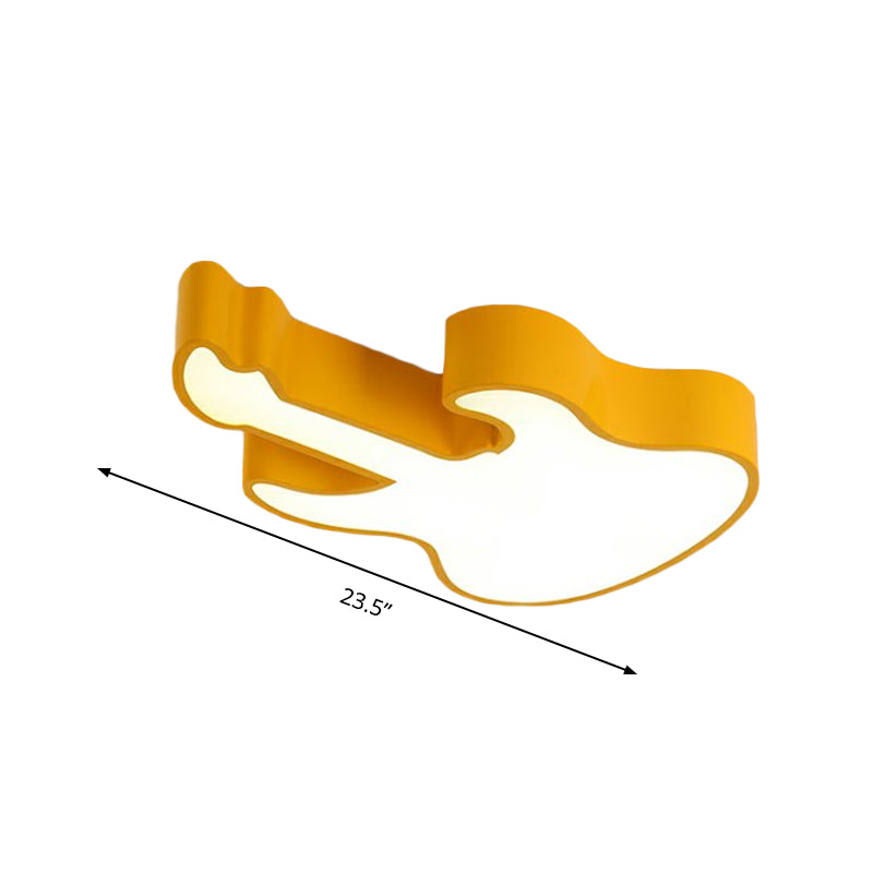 Guitare bébé chambre plafonnier acrylique enfants LED plafonnier