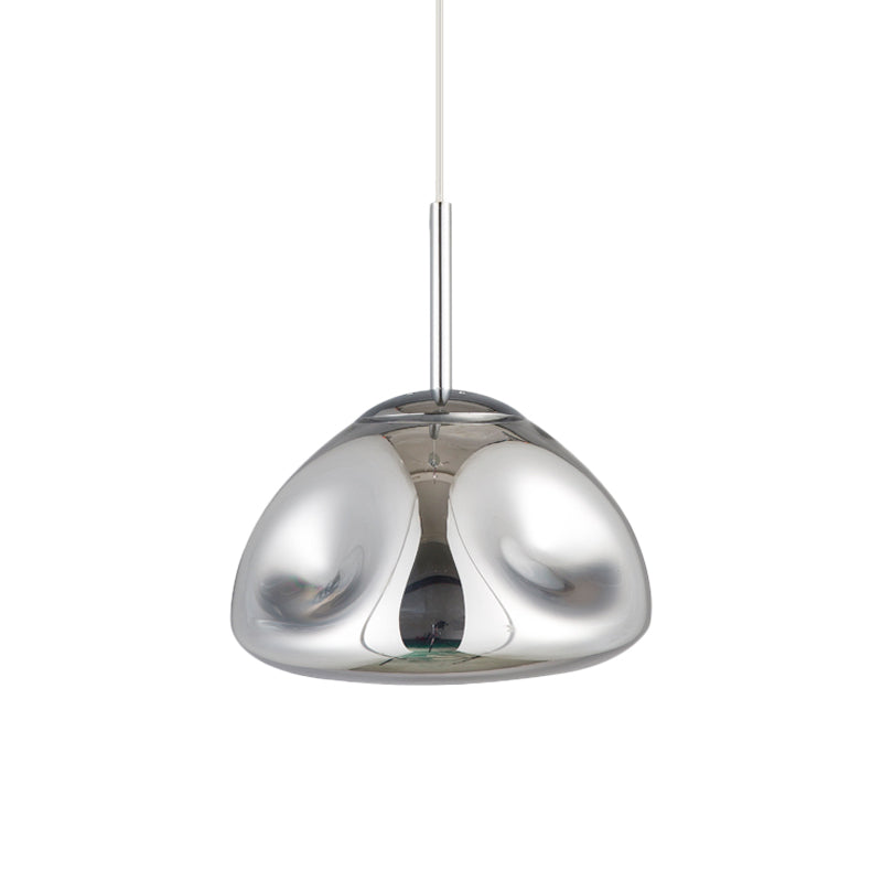 Pendante de forme de fusion en or / argent / rose en or rose