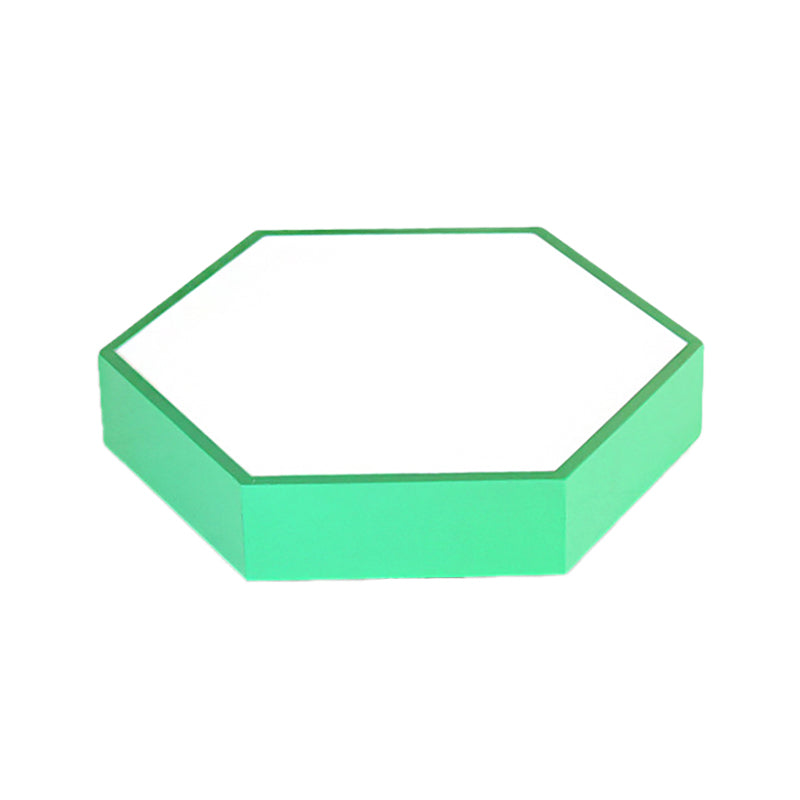 La luz de techo rasante del hexágono de acrílico del metal embroma la lámpara de techo simple del LED para la sala de estar