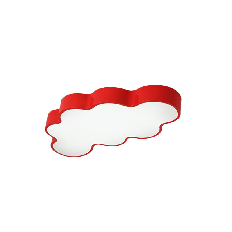 Cloud Shape Flush Ceiling Light Cartoon Acrylic LED Ceiling Lamp for Kindergarten
