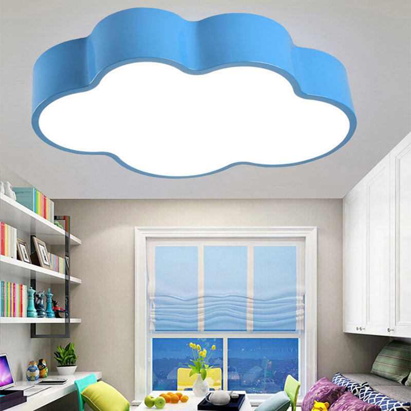 Cloud Shape Flush Ceiling Light Cartoon Acrylic LED Ceiling Lamp for Kindergarten