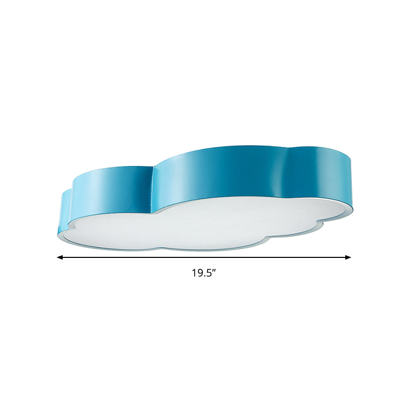 Cloud Shape Flush Ceiling Light Cartoon Acrylic LED Ceiling Lamp for Kindergarten