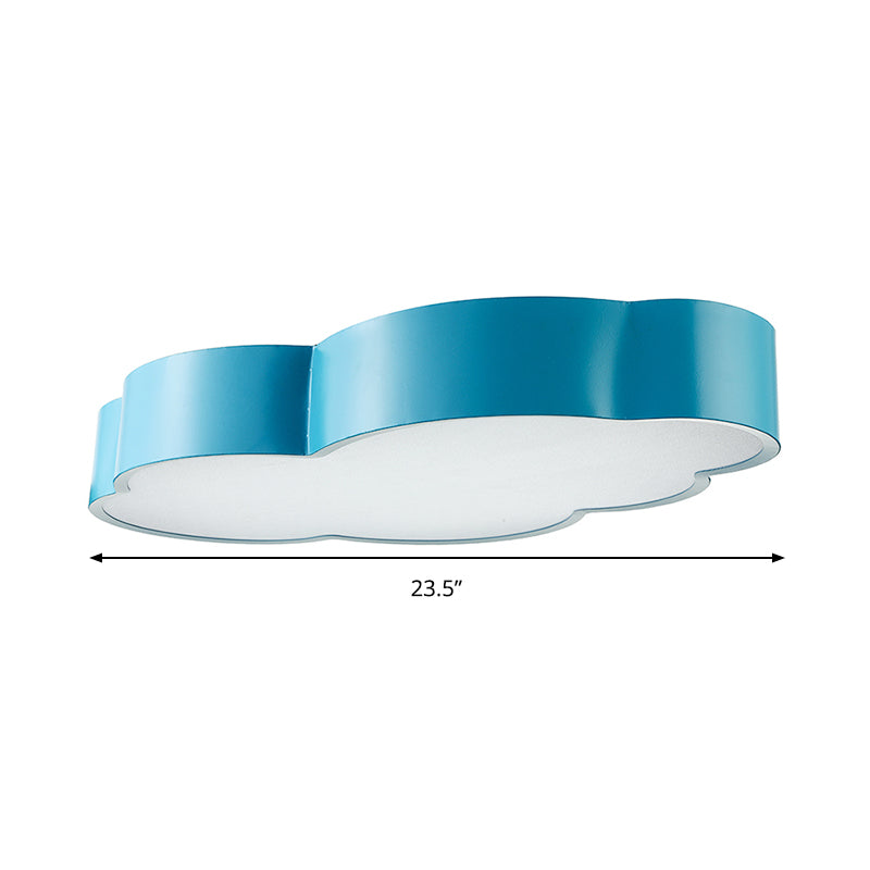 Cloud Shape Flush Ceiling Light Cartoon Acrylic LED Ceiling Lamp for Kindergarten