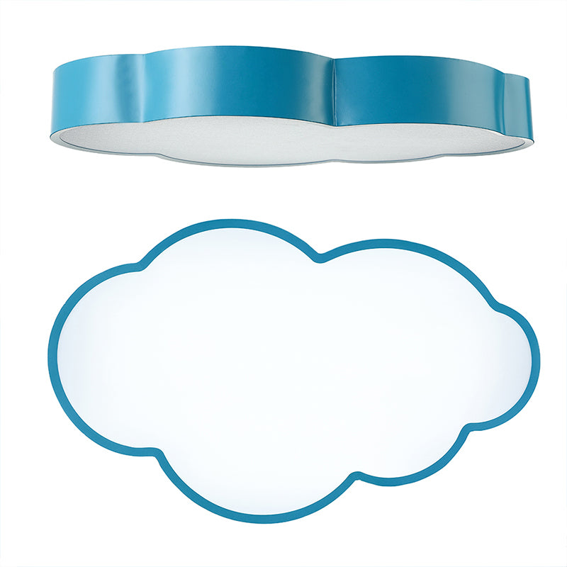 Cloud Shape Flush Ceiling Light Cartoon Acrylic LED Ceiling Lamp for Kindergarten
