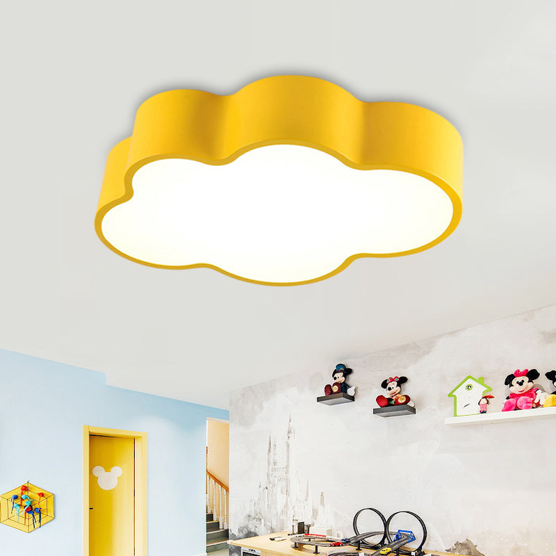 Cloud Shape Flush Ceiling Light Cartoon Acrylic LED Ceiling Lamp for Kindergarten
