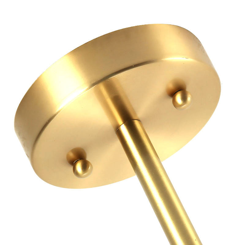 Chandelier de plafond de branche en or 6 lumières post moderne