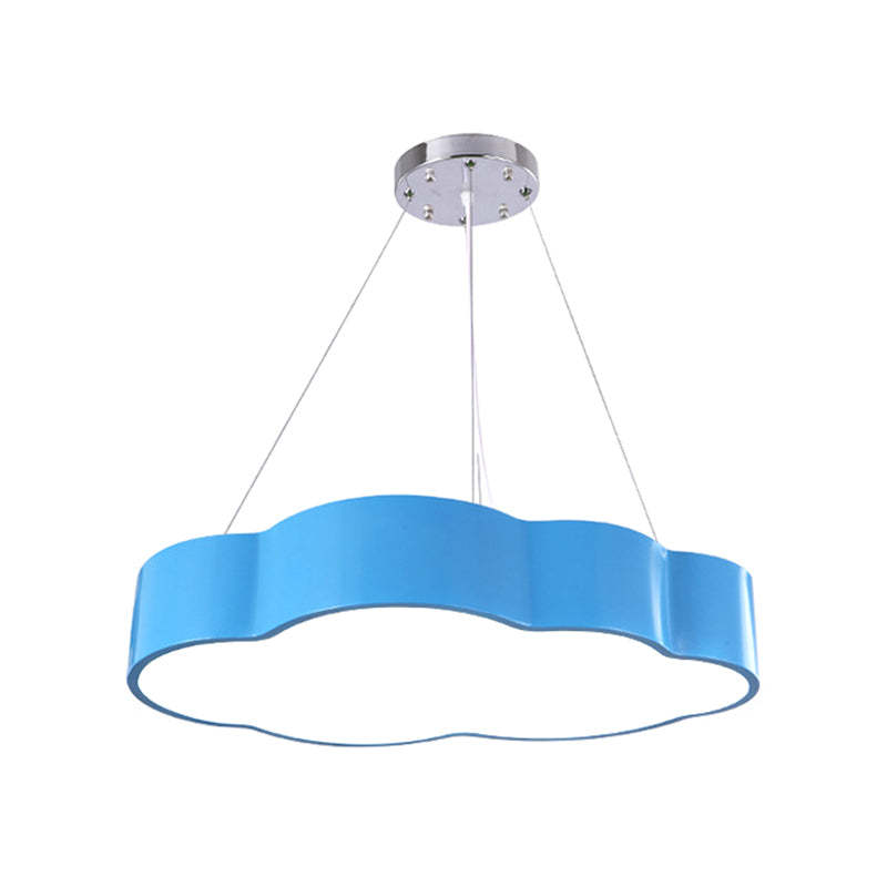 Cloud corridore a sospensione a sospensione del macaron a pendente acrilico illuminazione in rosso/giallo/verde, larghezza 20,5 "/24,5"