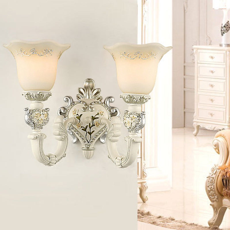 Bloom Soot Room Sconce lampe vintage Verre laiteux