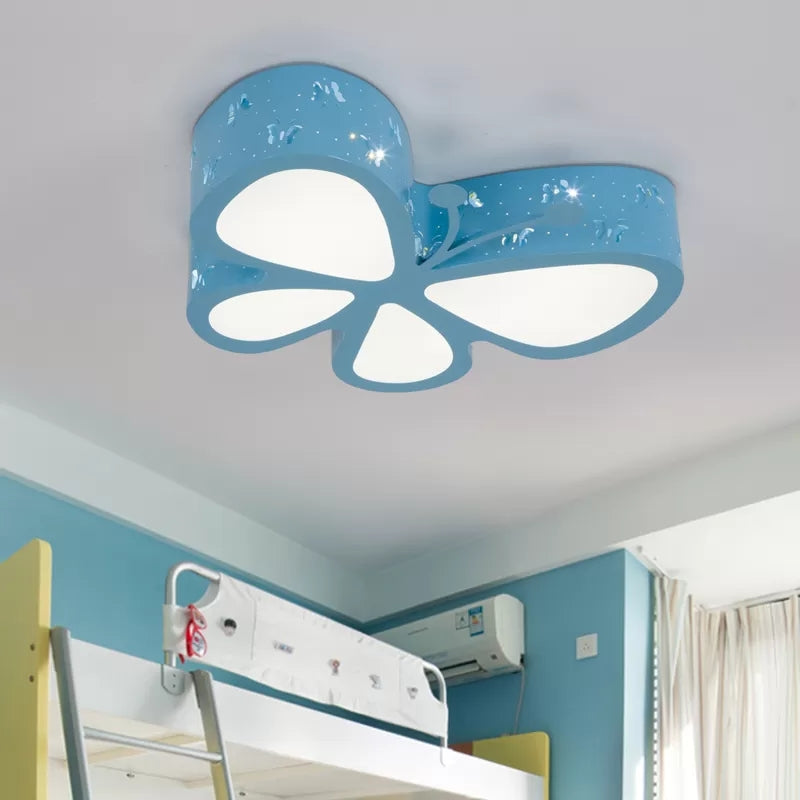 Cartoon Hollow Butterfly Flushmount Licht Acryl LED Plafond Lamp voor Meisjes Kamer