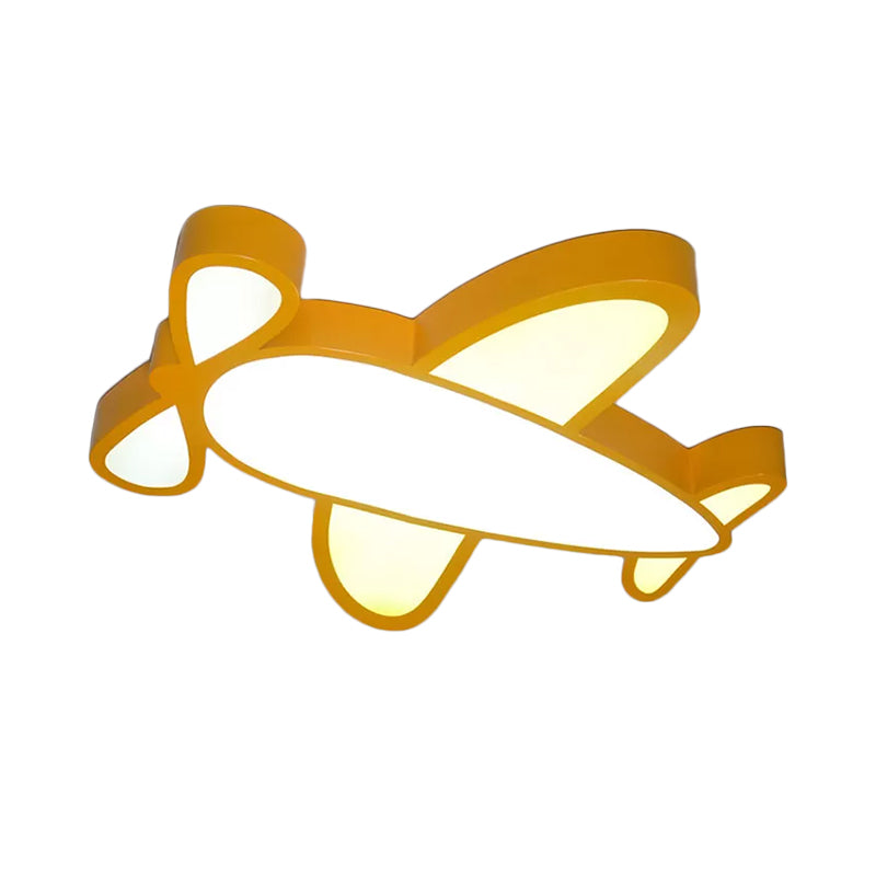 Lampada da soffitto a LED per bambini con paralume in acrilico Lampada da incasso per aereo da battaglia rosso/giallo/blu a luce calda/bianca