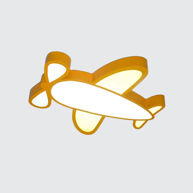 Lampada da soffitto a LED per bambini con paralume in acrilico Lampada da incasso per aereo da battaglia rosso/giallo/blu a luce calda/bianca