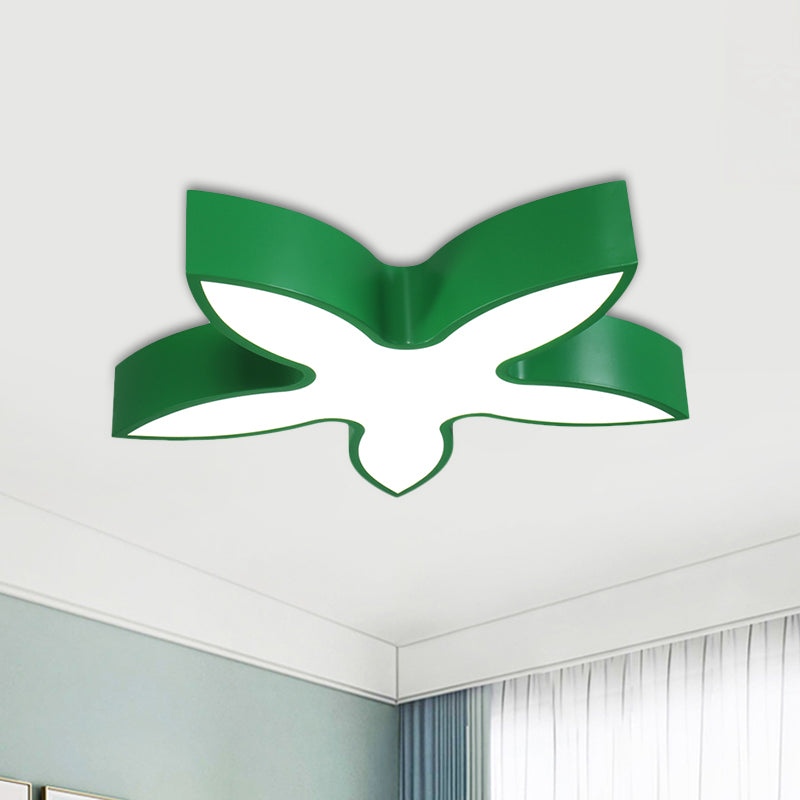 Kinderen LED Flush Verlichting met acryl schaduw wit/rood/geel ster flush mount plafond licht profiel