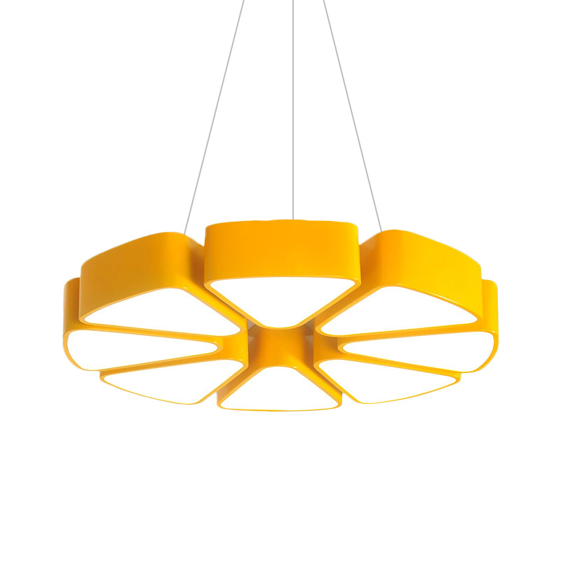 Children LED Surface Mount Ceiling Light with Acrylic Shade Yellow Lemon Slice Shape Flush Lighting, Warm/White Light