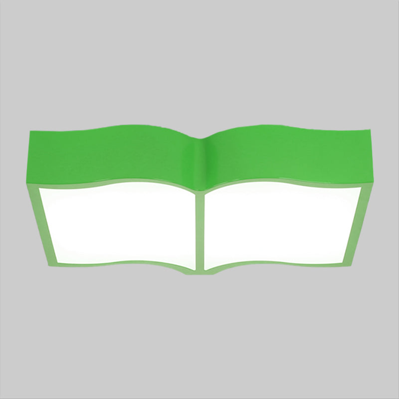 Book Flush Mount Lampada Lampada Stile Semplice Acrilico Rosso/Giallo/Blu Illuminazione a Soffitto LED in Luce Calda