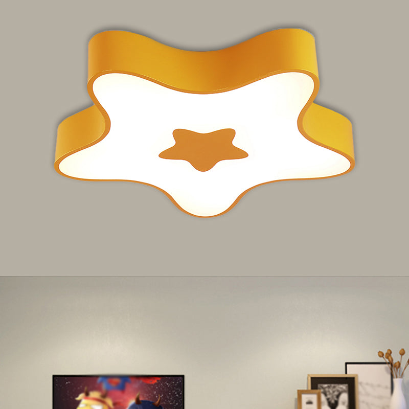 Étoile Acrylique Ceiling Lamp Modernism Red / Yellow / Green LED Flush Mount Light Fixture for Corridor