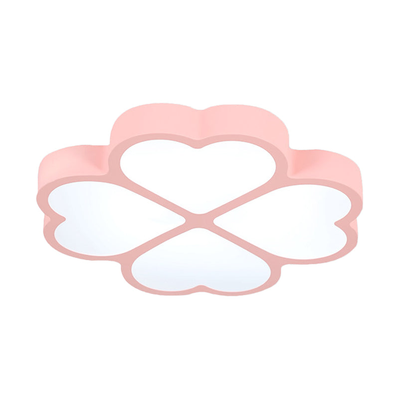 Lampada da incasso Clover Lampada minimalista a LED in acrilico rosa montata a soffitto per la scuola materna
