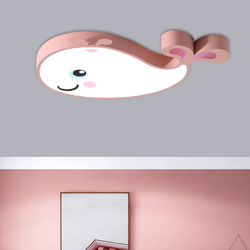 Macaron Dolphin inbouwlamp acryl LED-plafondlamp voor kinderkamer in blauw/roze/wit