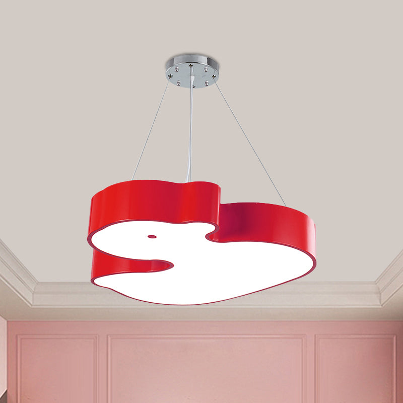 Duck Chandelier Pendant Light Cartoon Acrylique LED CHAMBRE LEMPORT DE LAMPE EN VERT / ROUGE / JAUNE
