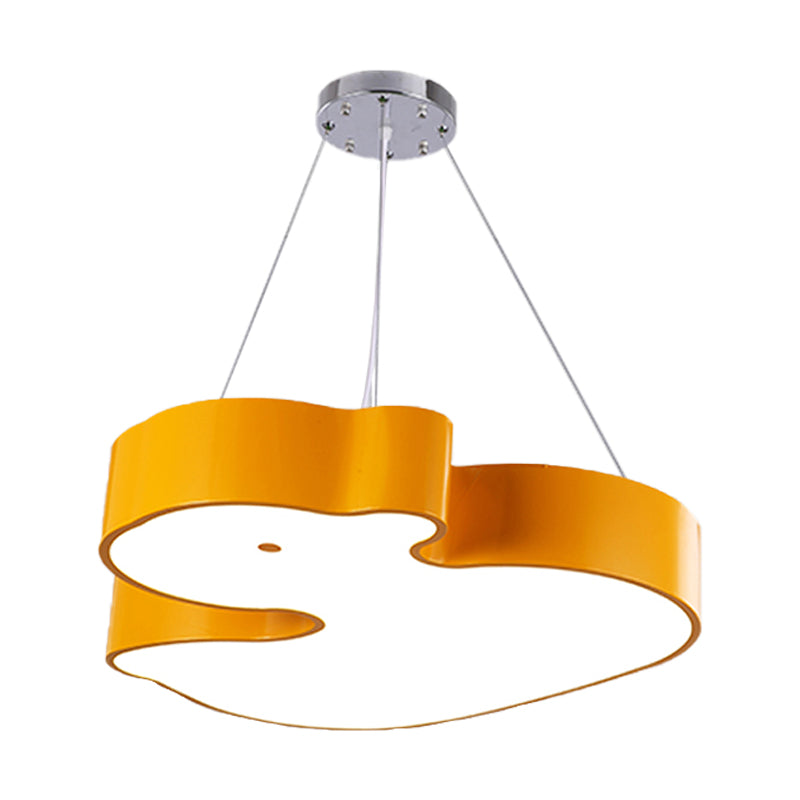 Duck Chandelier Pendant Light Cartoon Acrylique LED CHAMBRE LEMPORT DE LAMPE EN VERT / ROUGE / JAUNE