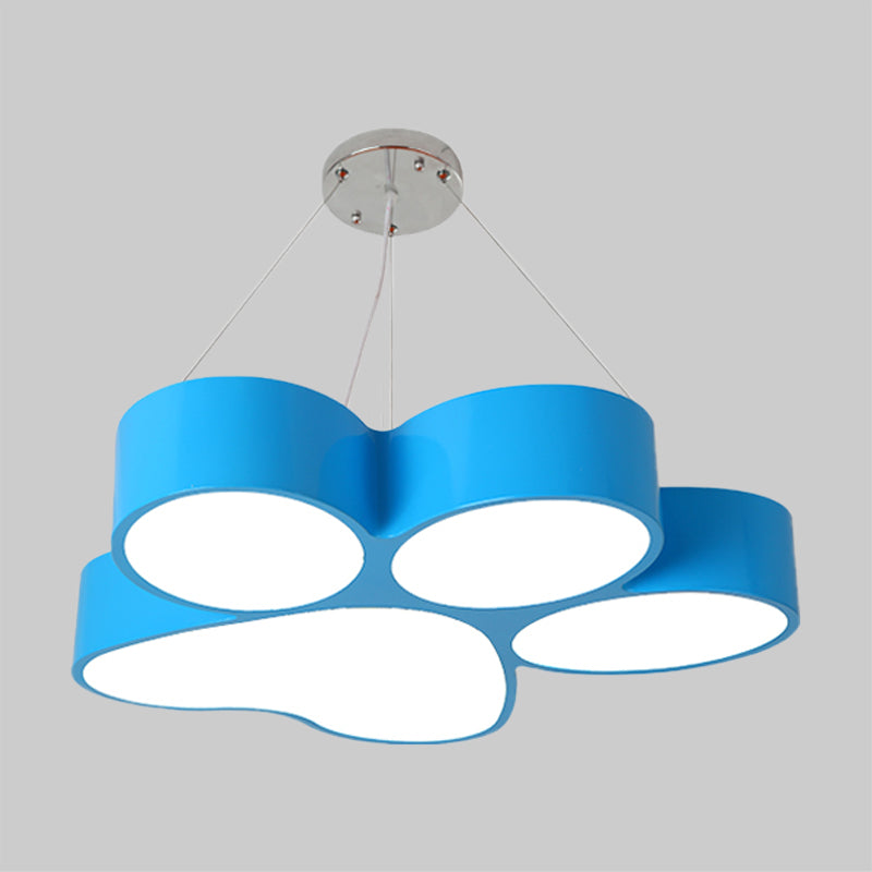 Yellow/Blue/Green Dog Claw Chandelier Minimalism LED Acrylic Hanging Ceiling Light for Playing Room