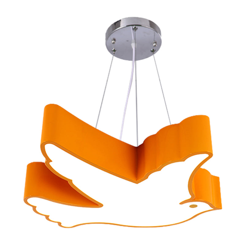 Lustre à LED contemporain lustre bleu / vert / rouge volant d'éclairage suspendu avec une teinte acrylique