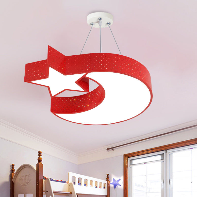 Lune et étoiles en acrylique Drop Pendant minimalisme Green / Blue / Jaune LEDILIER LED DE LED POUR CORRIDOR