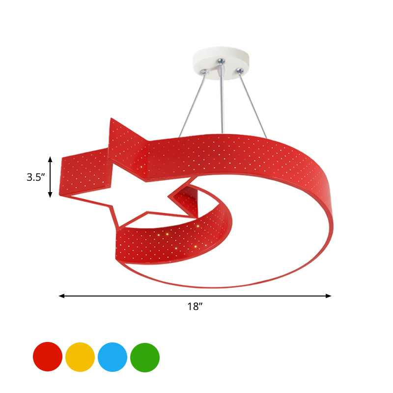 Moon and Star Acrilic Drop Minimalismo Minimalismo Verde/Blu/Giallo Luffale LEDELIER per corridoio