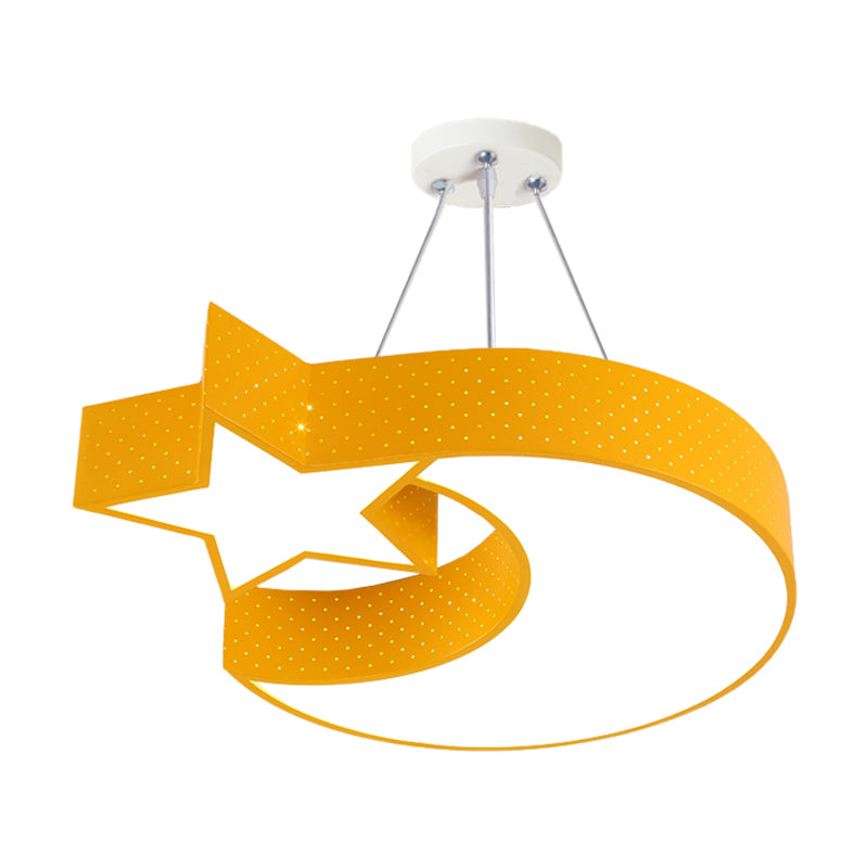 Lune et étoiles en acrylique Drop Pendant minimalisme Green / Blue / Jaune LEDILIER LED DE LED POUR CORRIDOR