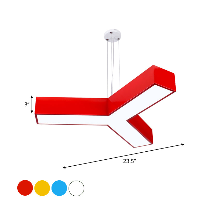 Acryl-y-förmige Kronleuchterbeleuchtung kreativer weißer/gelb/blauer LED-Aufhängungsanhänger für das Restaurant